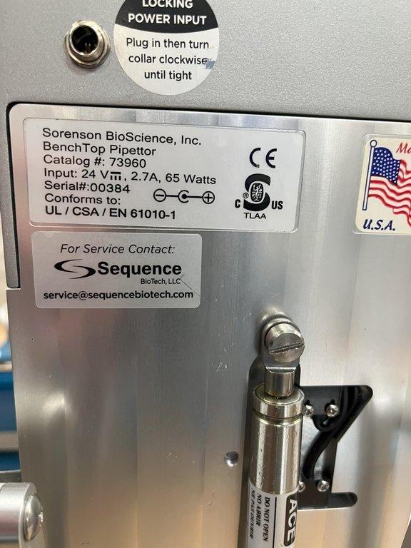 Sorenson Benchtop Pipettor Liquid Handling Semi Automated 250uL Capacity