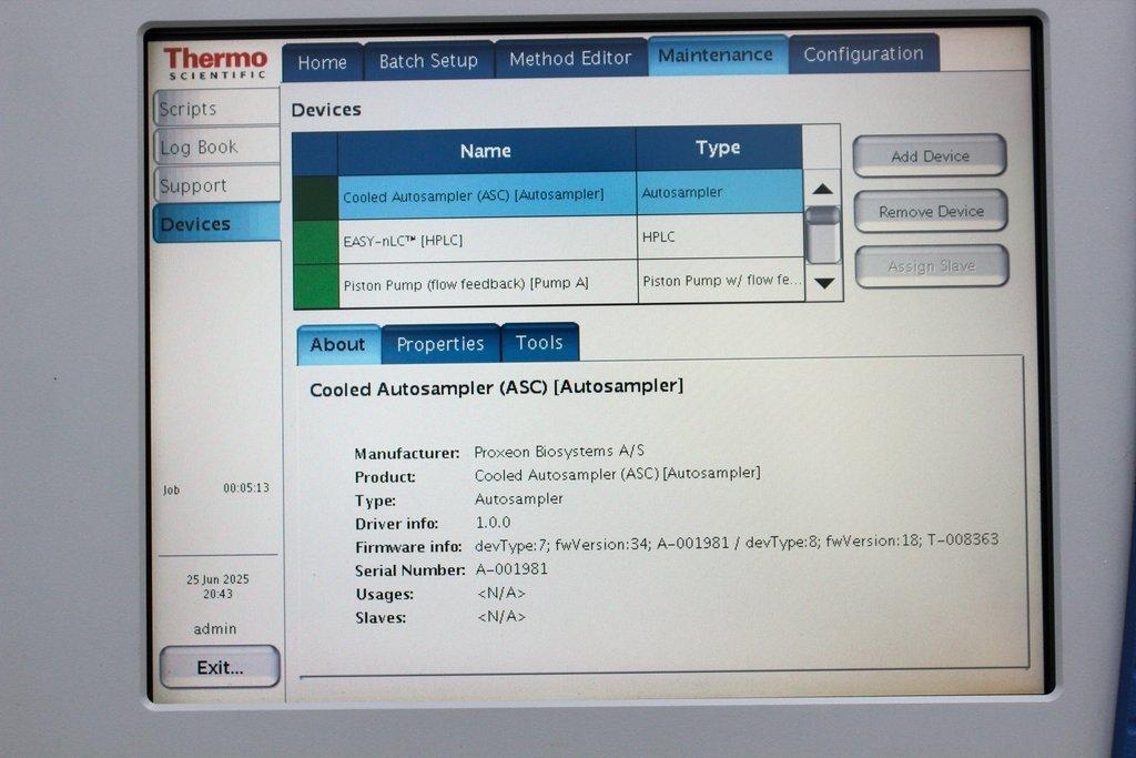 Thermo Easy-nLC 1000 HPLC System nanoLC Binary Gradient 100-240V Power Cord Incl