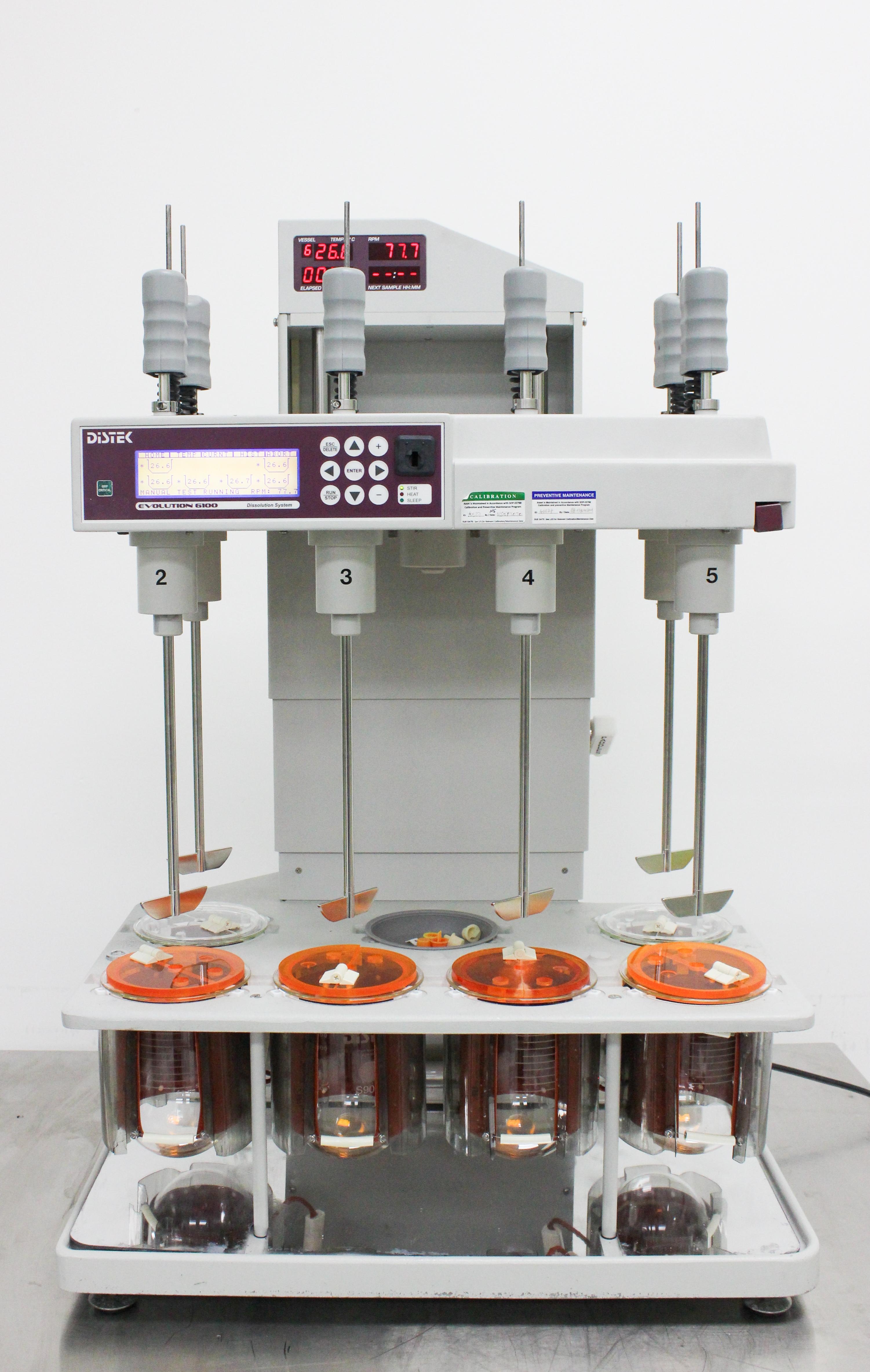 Distek Evolution 6100 Chemistry Dissolution System Bathless 7 Vessels 350 RPM