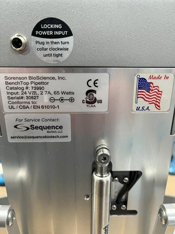 Sorenson Benchtop 73990 Pipettor 20ul Semi-Automated Lab Equipment