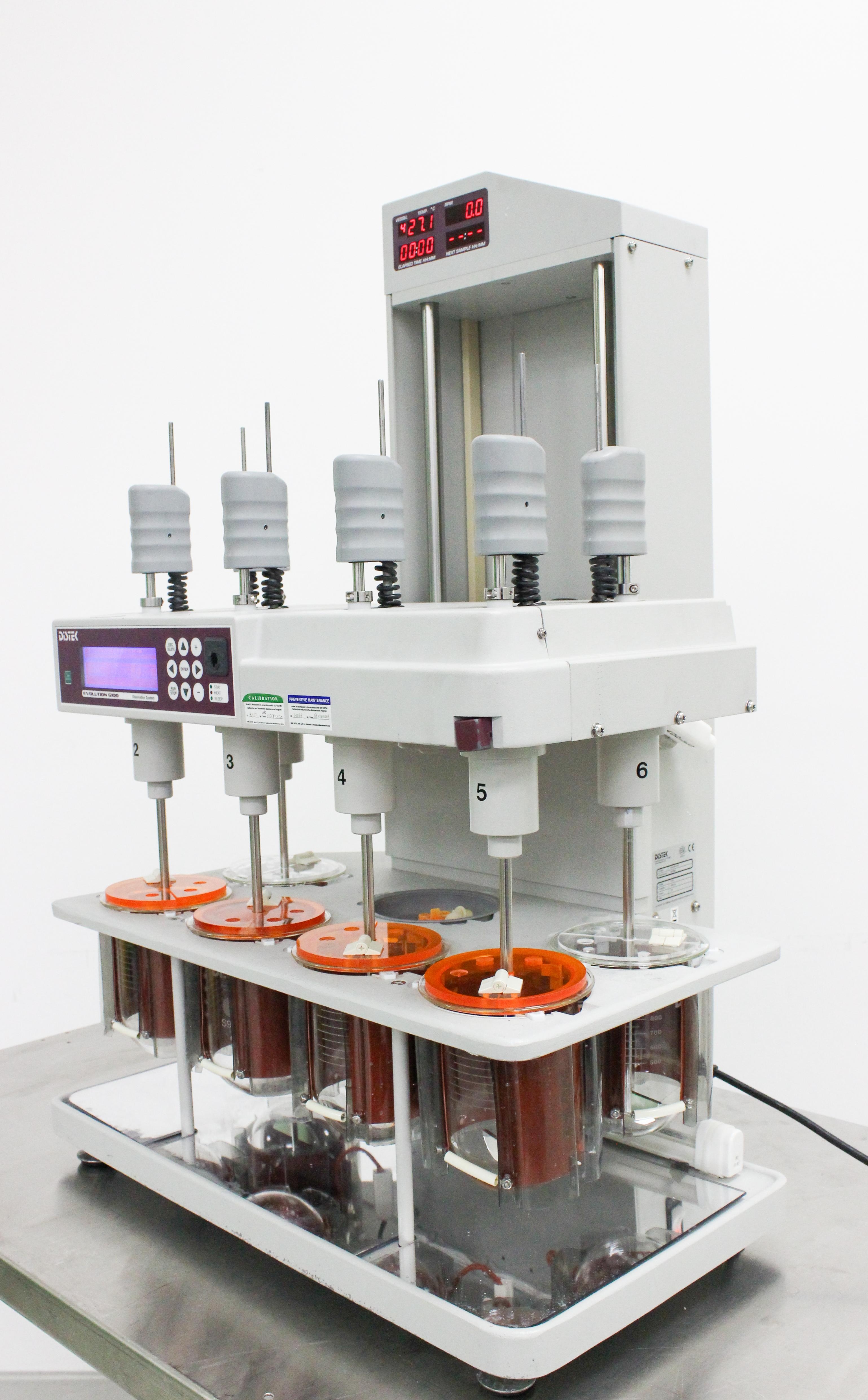 Distek Evolution 6100 Chemistry Dissolution System Bathless 7 Vessels 350 RPM