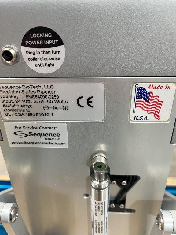 Sequence Biotech Precision series Pipettor 250ul/96 well Benchtop Unit