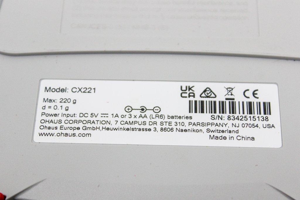 Ohaus CX221 Compass Portable Balance Scale Precision Turnkey 120V 50/60Hz