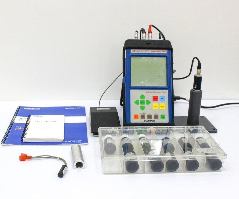 Olympus Magna-Mike 8500 Thickness Gage Hall Effect Model 801PR with Probe