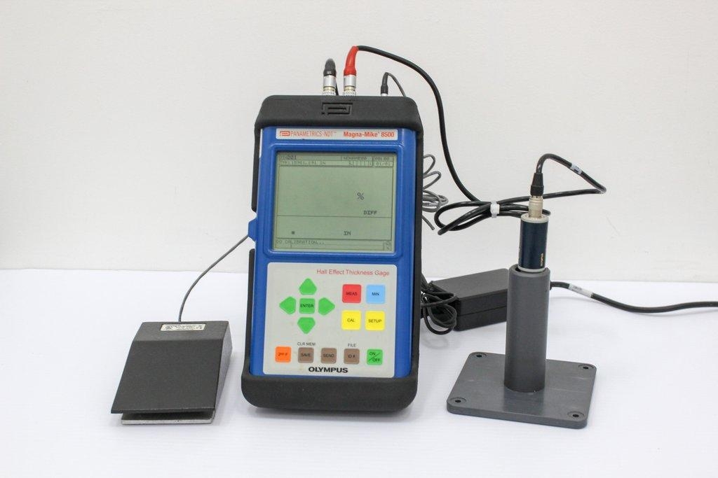 Olympus Magna-Mike 8500 Thickness Gage Hall Effect Model 801PR with Probe