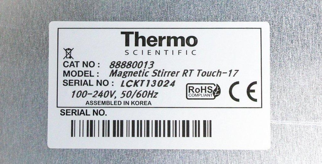 Thermo RT Touch-17 Magnetic Touch Stirrer 30-2000RPM 4L + Lightweight Design