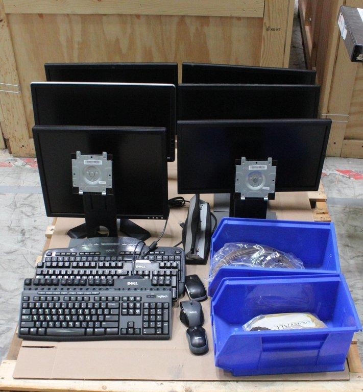 Misc. Monitors Keyboards Parts Computer Accessories Pallet Includes Hardware
