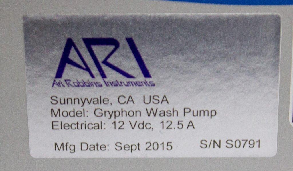 ARI Gryphon Wash Pump Liquid Handling Pump 120V/220V 50Hz/60Hz Very Good