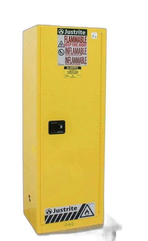 Justrite 22 Gallon Flammable Cabinet 1 Door Self Close NFPA Compliant