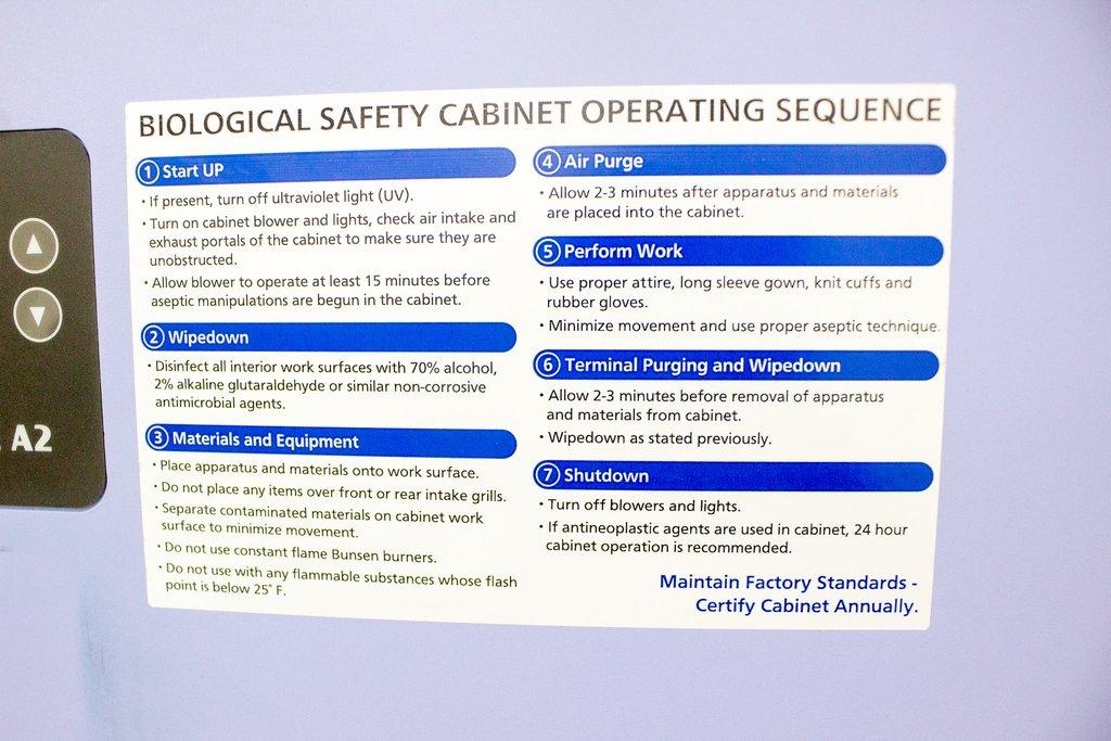Panasonic MHE-N400A2-PA Class II Type A2 Biological Safety Cabinet with HEPA Filtration