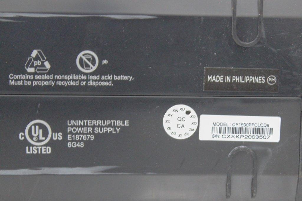 CyberPower CP1500PFCLCD Battery Backup Power Supply 1500VA 120V for Labs