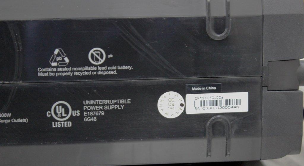 CyberPower CP1500PFCLCD Battery Backup Power Supply 120V 50Hz/60Hz 450W