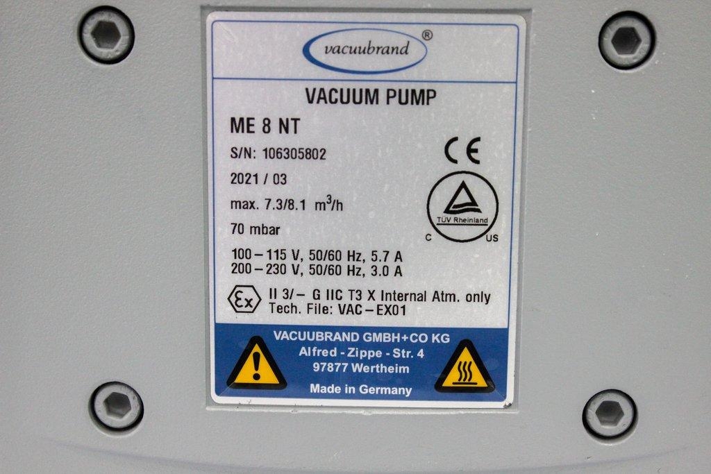 Vacuubrand ME 8 NT Vacuum Pump Chemical Pump VG Condition Passes Tests