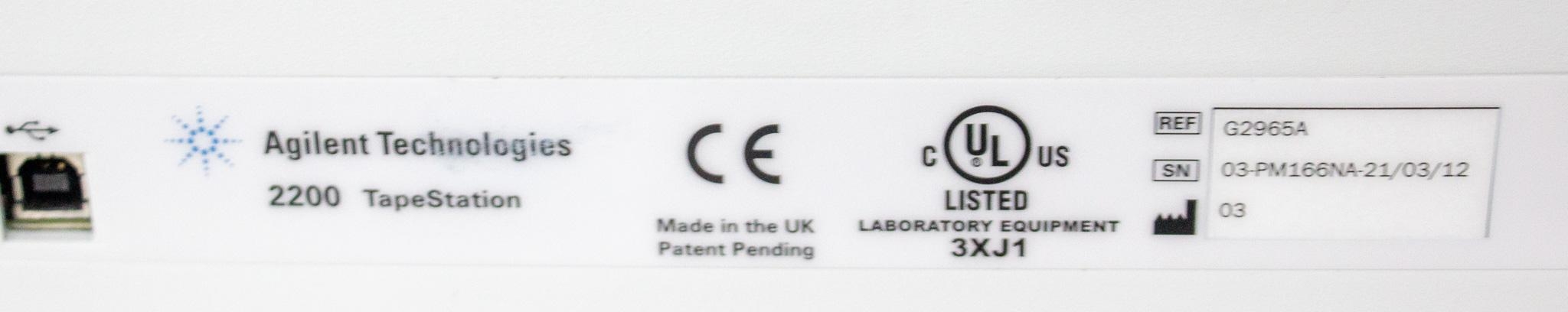 Agilent G2965A Automated Electrophoresis System for RNA DNA Protein Analysis
