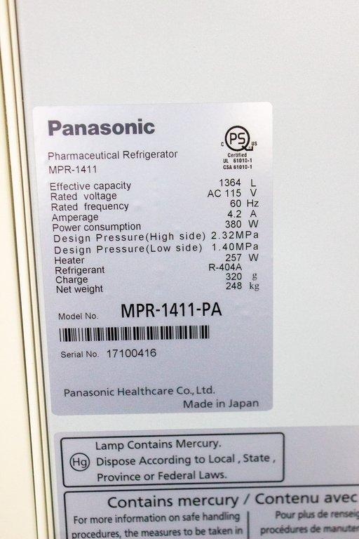 Panasonic MPR-1411-PA Pharma Refrigerator 2-23C 1364L Includes Power Cord