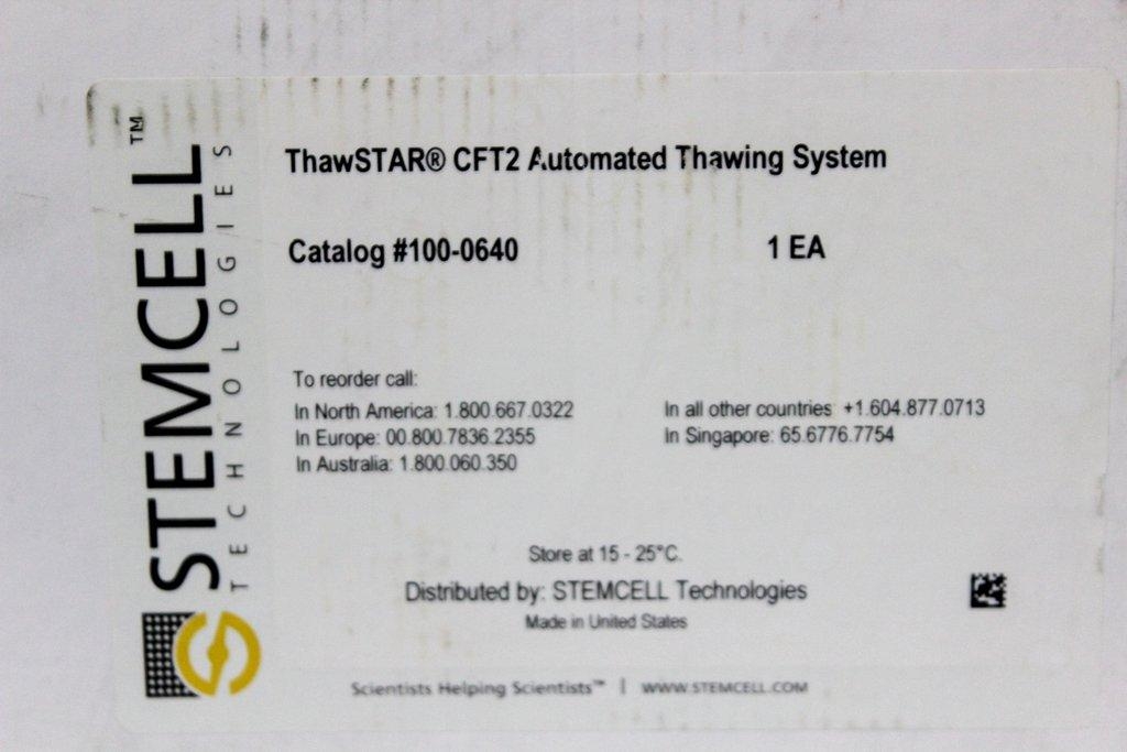 Biolife Solutions ThawSTAR CFT2 Automated Thawing System 5 ml Capacity 120V