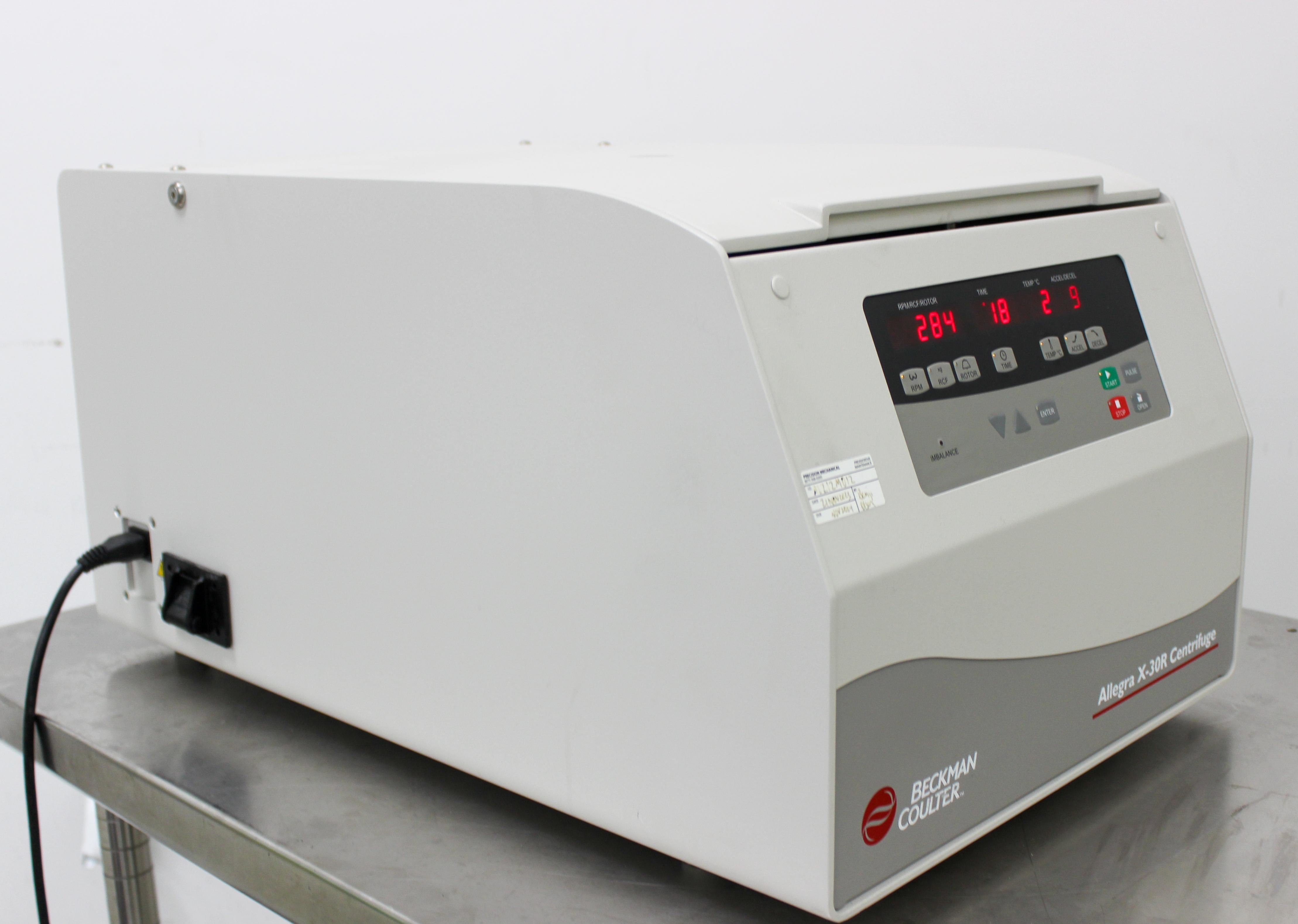 Beckman Coulter Allegra X-30R Centrifuge with 18,000 RPM, 120V, Refrigerated