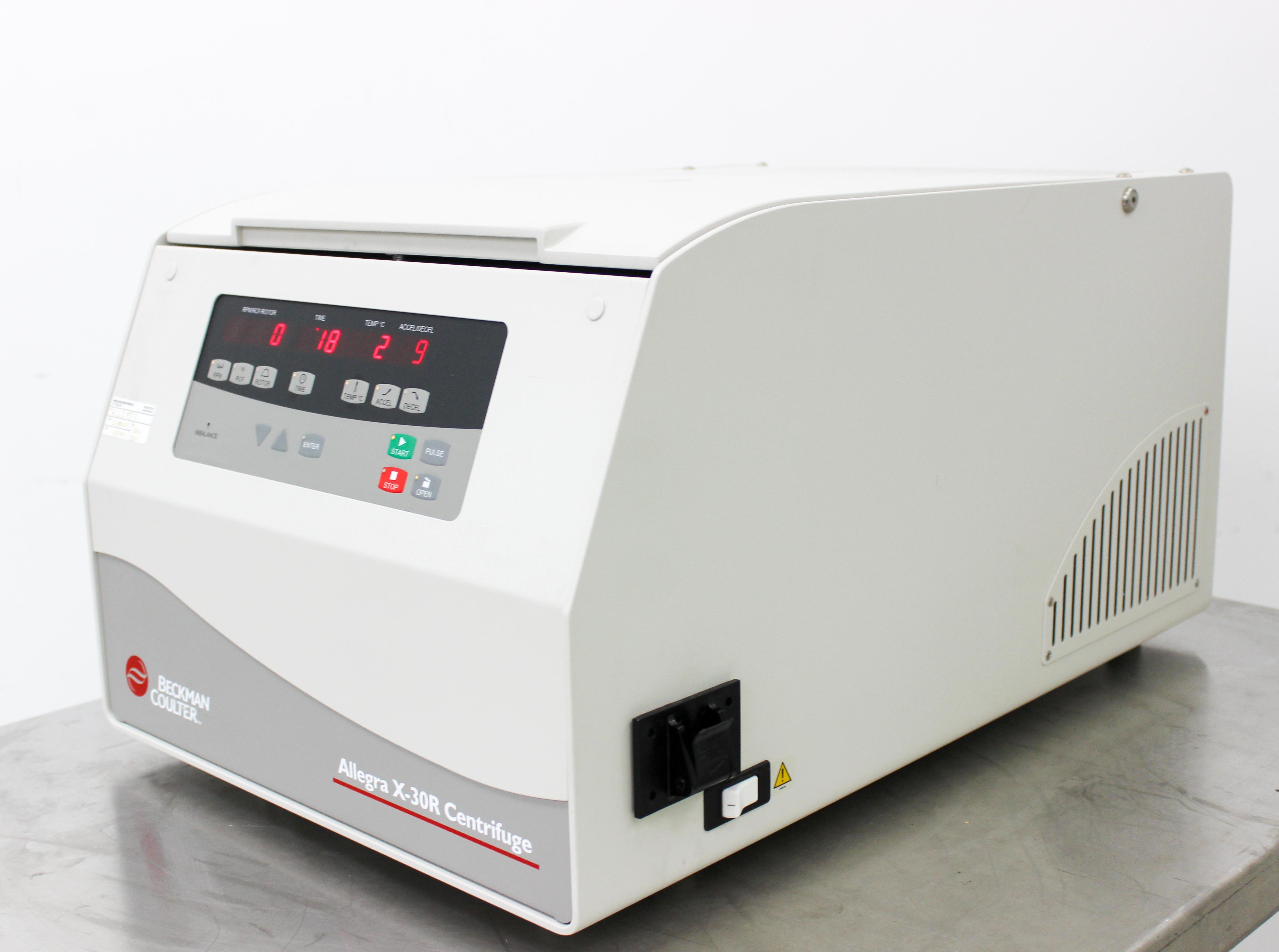 Beckman Coulter Allegra X-30R Centrifuge with 18,000 RPM, 120V, Refrigerated