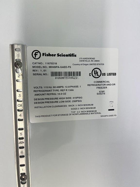 Fisher Scientific MH49PA-GAEE-FS Double Door Refrigerator, Cold Storage