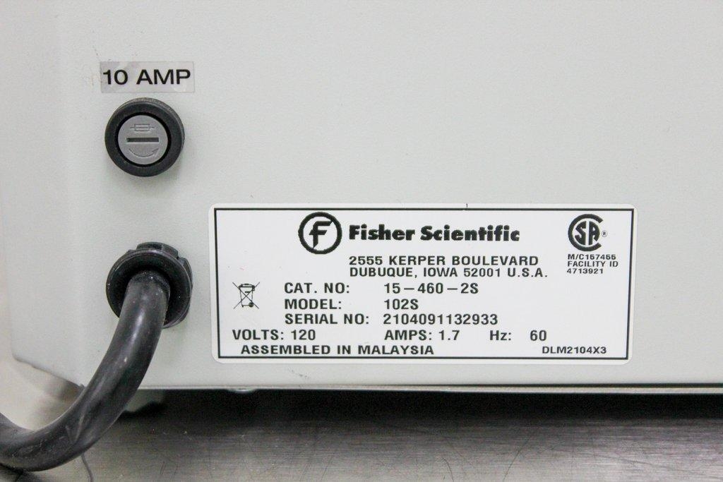 Fisher Scientific Isotemp 102S Water Bath Laboratory Equipment 120V