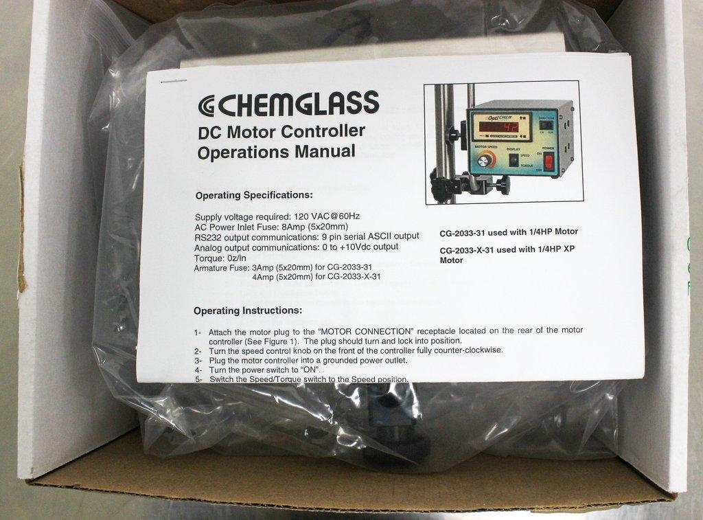 Chemglass Digital Stirrer Control CG-2033-X-31 Homogenizer Controller 120V