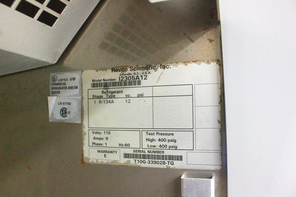 Revco 12305A12 Lab Refrigerator Cold Storage 115V 60Hz Fair Condition