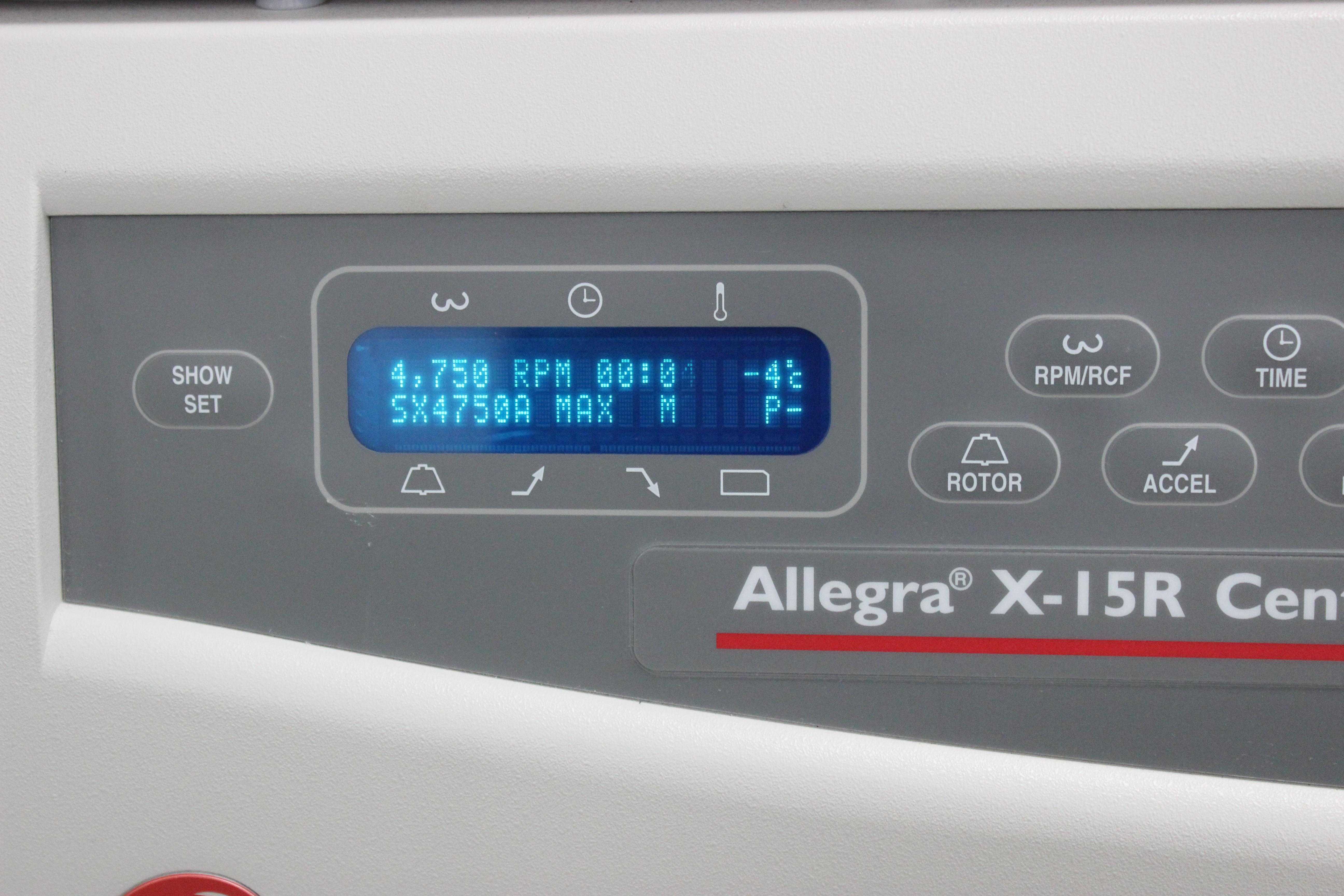 Beckman Coulter Allegra X-15R Refrigerated Centrifuge with Rotor, 5250xg