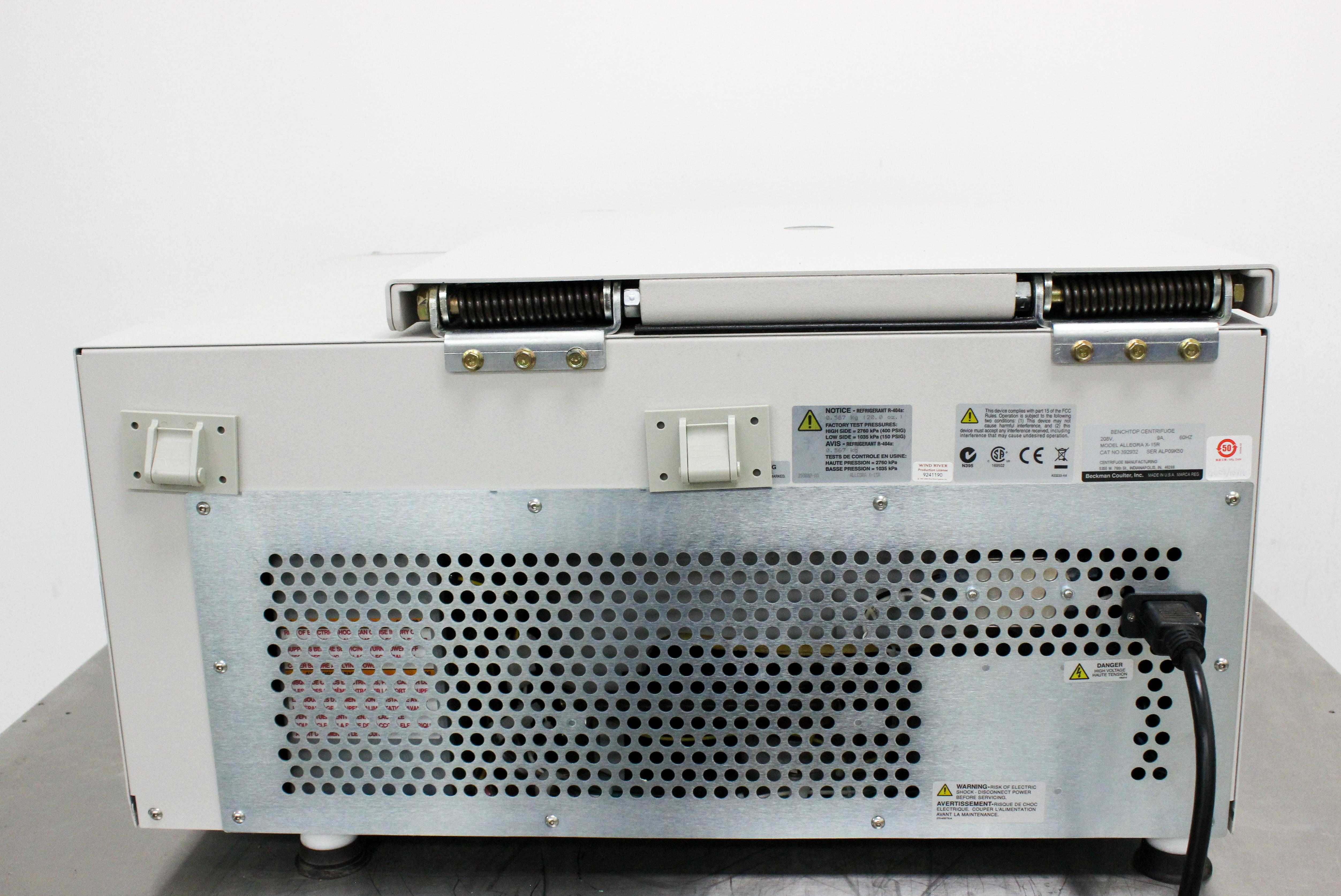 Beckman Coulter Allegra X-15R Refrigerated Centrifuge with Rotor, 5250xg