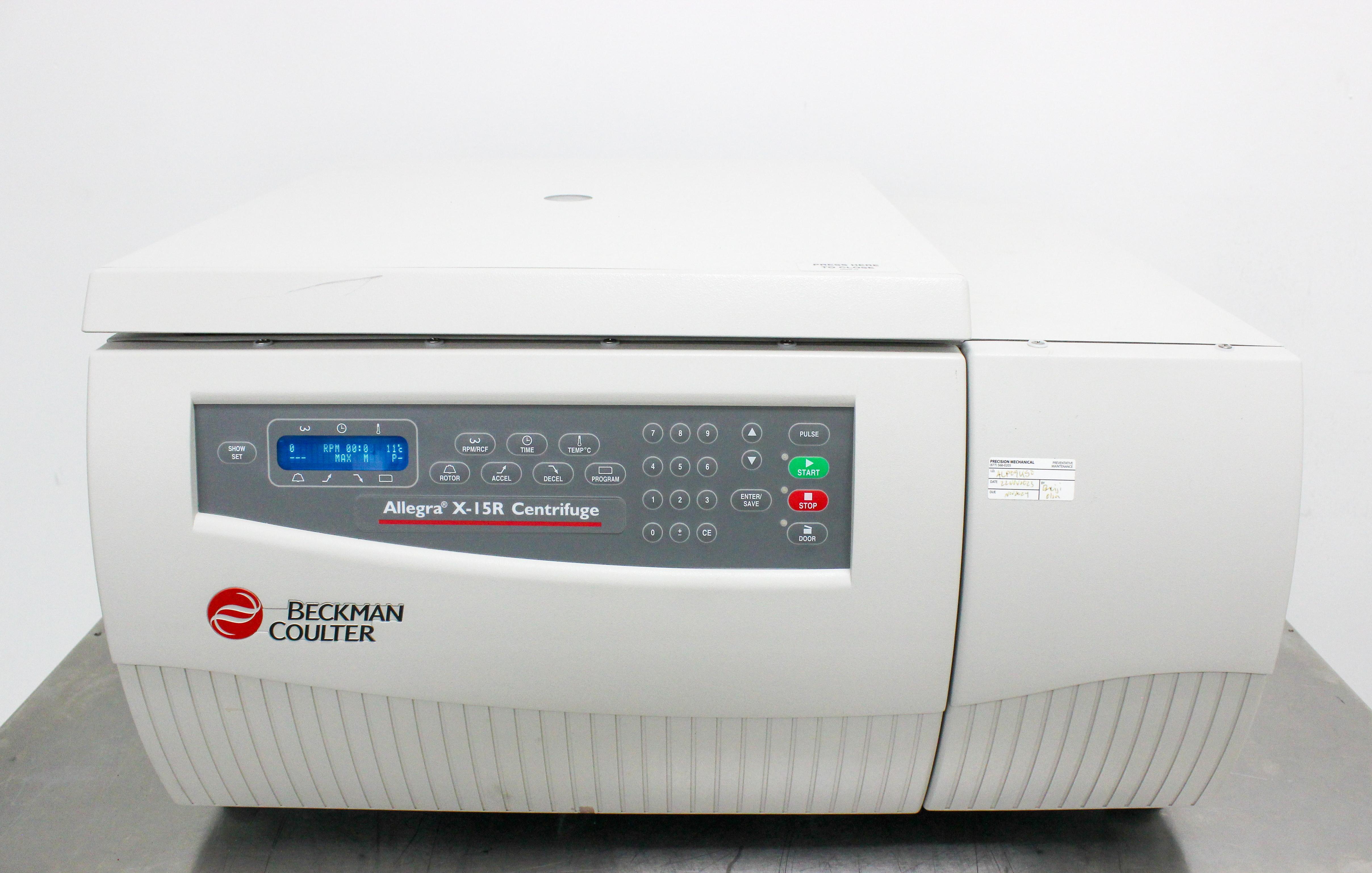 Beckman Coulter Allegra X-15R Refrigerated Centrifuge with Rotor, 5250xg