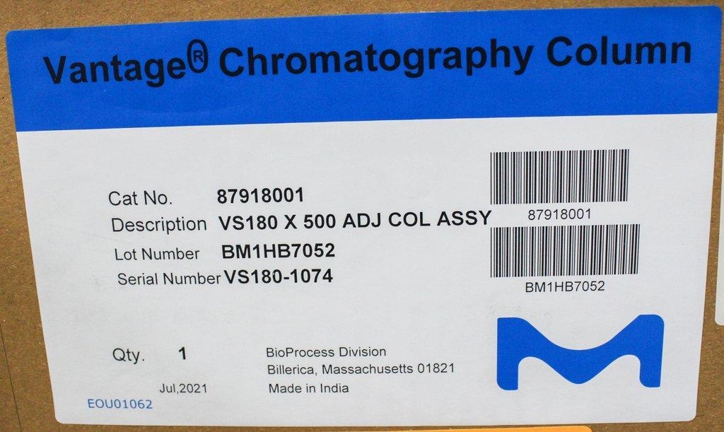 Millipore Vantage S2 Column VS 180 x 500 Chromatography for Protein Purification