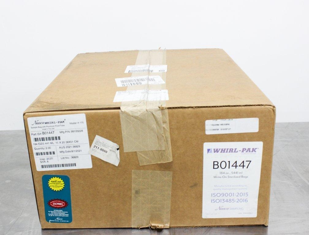 Nasco Whirl-Pak 184 oz Sterilized Sampling Bags with Write-On Label 5441 ml