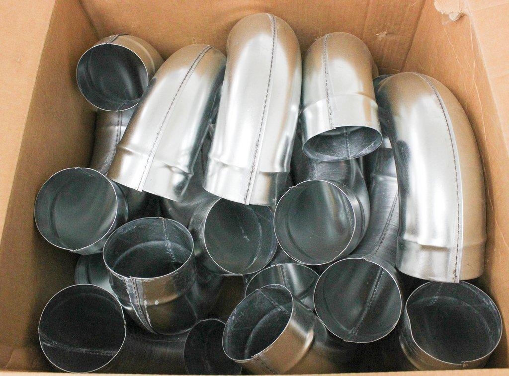 Sheet Metal Connectors 4 Inch Elbow Solid Welded Dieform HVAC Fit New