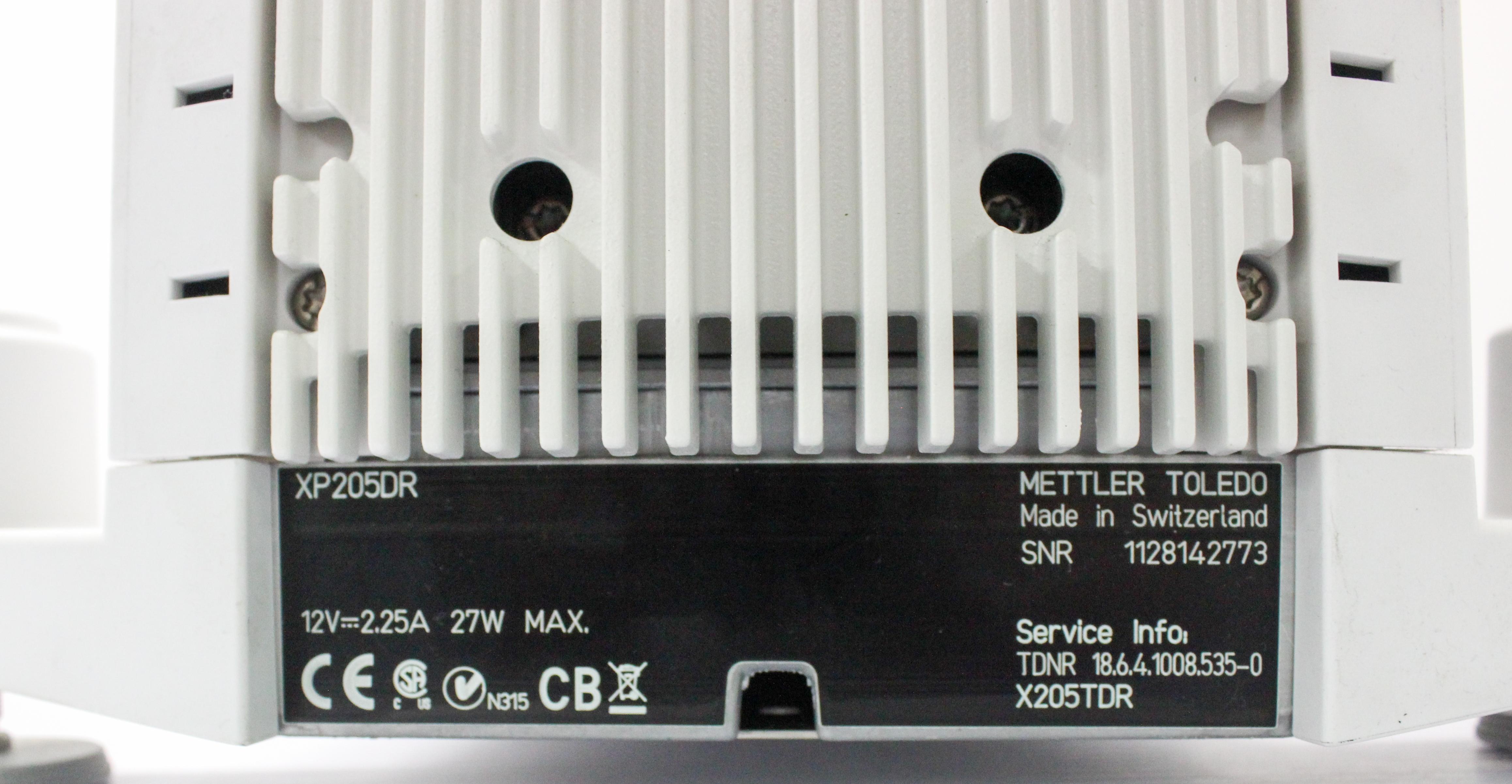 Mettler Toledo XP205DR Analytical Balance 220g/81g Capacity 0.1/0.01mg Readability