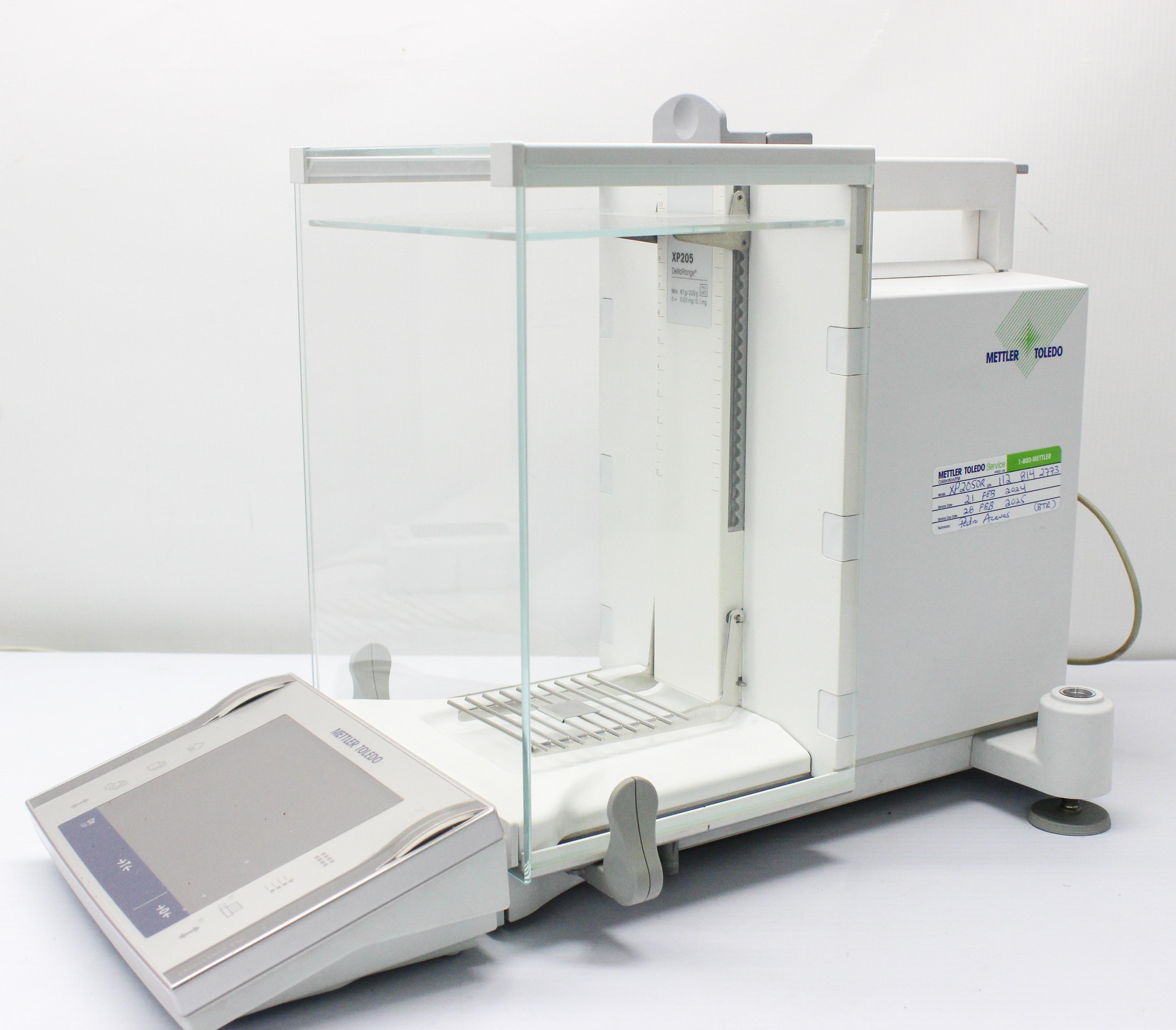Mettler Toledo XP205DR Analytical Balance 220g/81g Capacity 0.1/0.01mg Readability