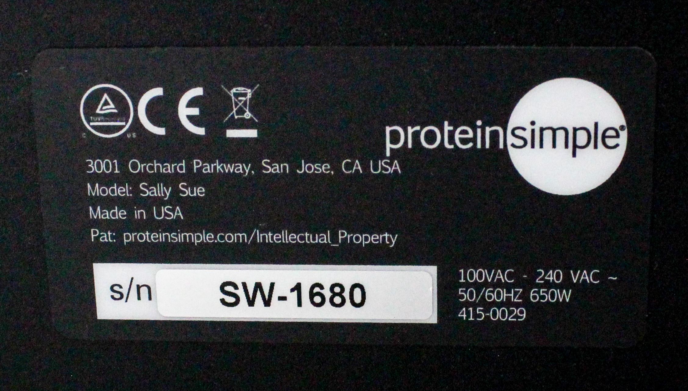 Proteinsimple Sally Sue Protein Analyzer Immunoassay System 96 Data Points 5uL