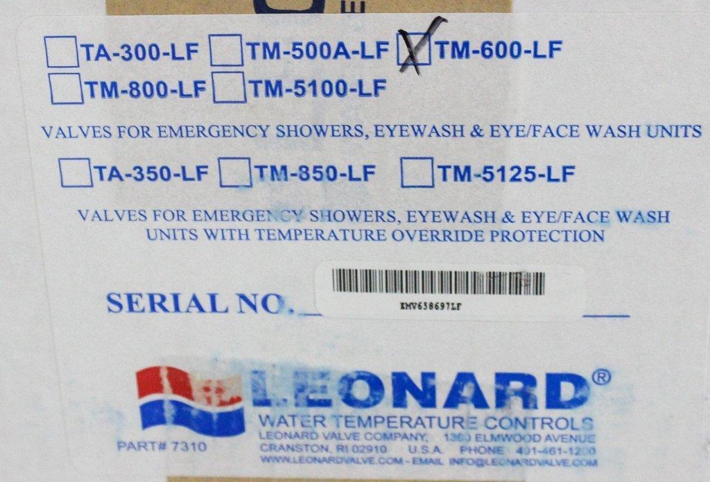 Leonard LF Single Drench Shower Valve TM-600-LF Thermostatic Mixing
