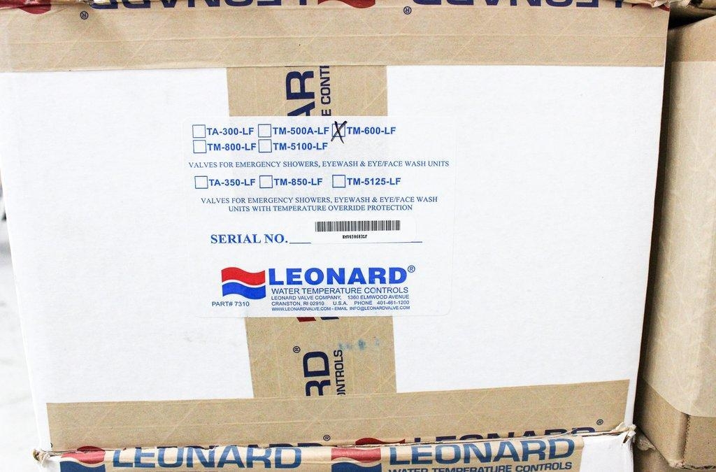 Leonard TM-600-LF Shower Valve 58 GPM Cold Bypass Thermostatic Control