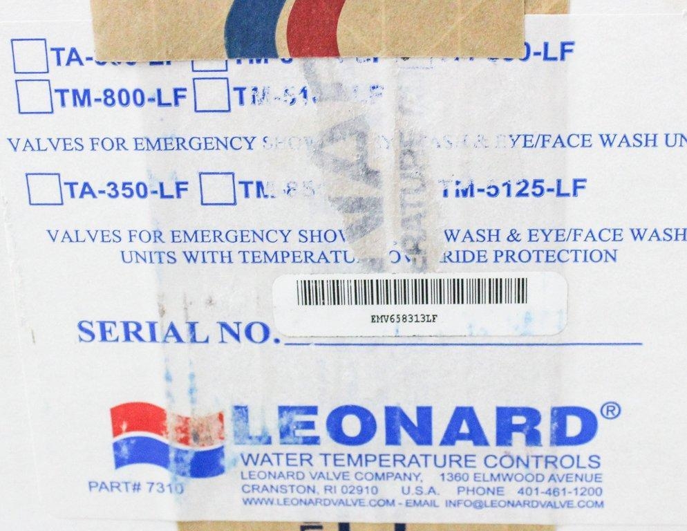 Leonard TM-600-LF Single Drench Shower Valve Thermostatic Mixing 20GPM 32C