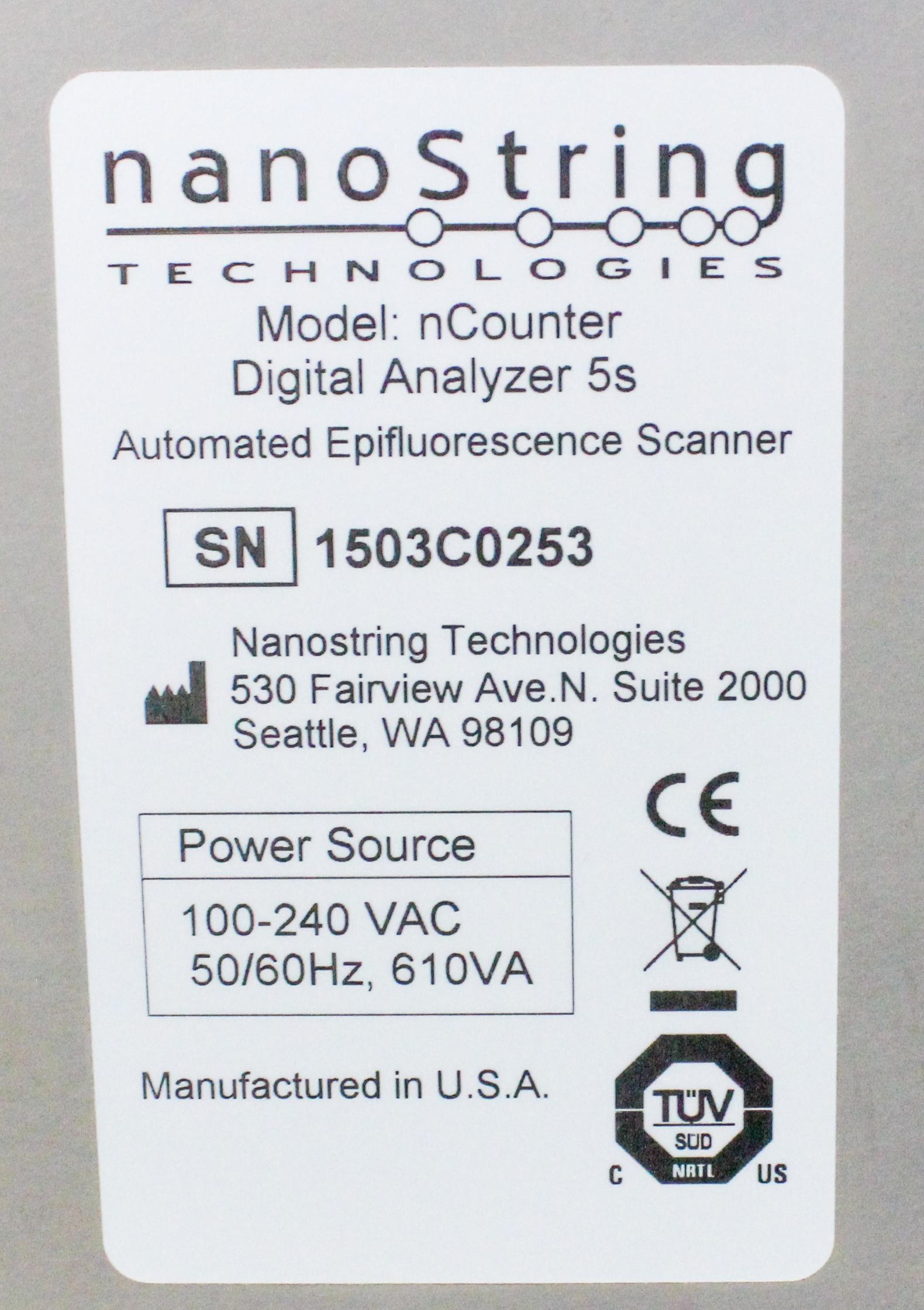 NanoString nCounter Digital Analyzer 5s Molecular Scanner Genomics