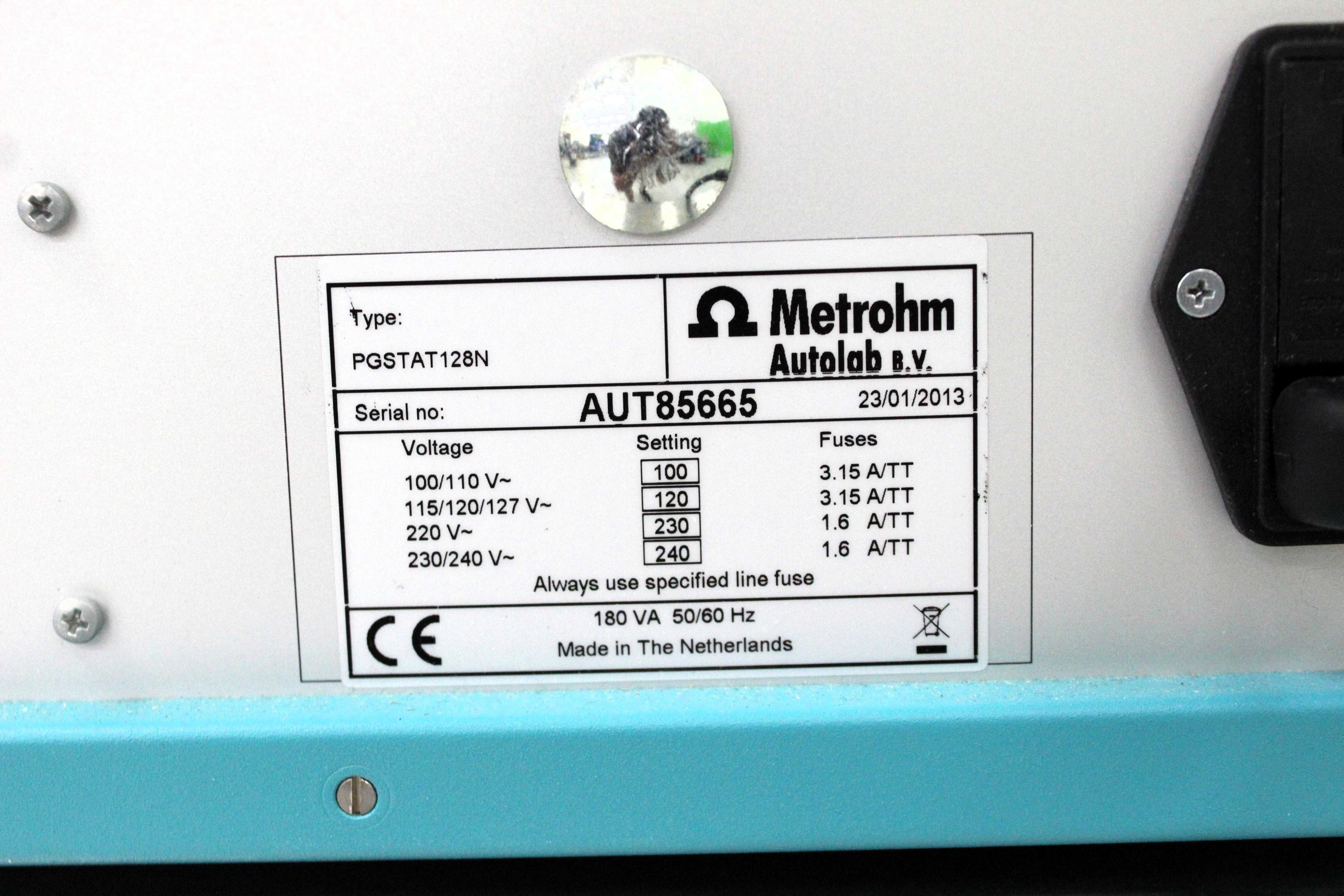 AutoLab PGSTAT128N Potentiostat/Galvanostat for Electrode Analysis + Software
