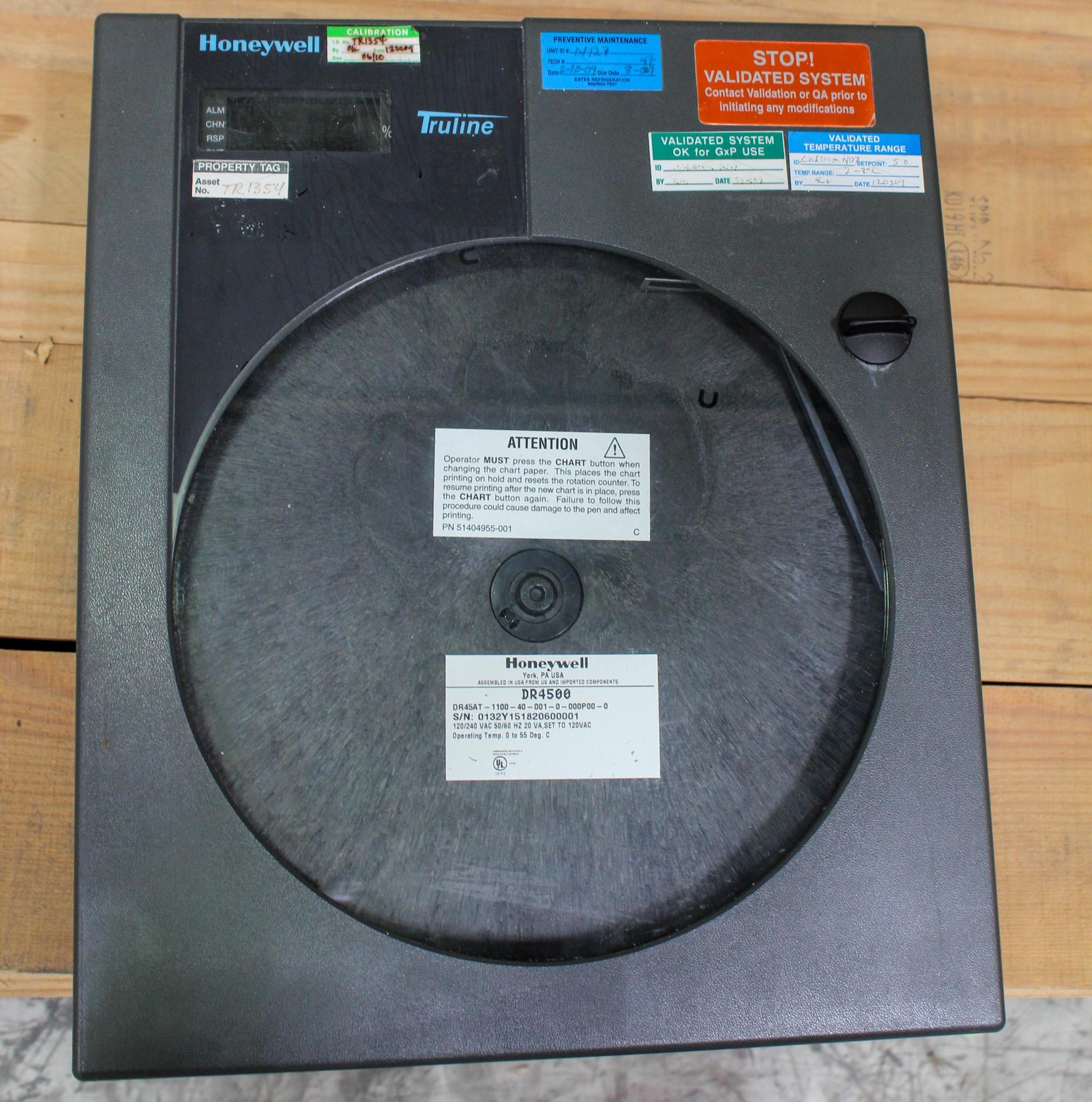 Global Industrial CR2919 Chart Recorder on SIP Cart with Honeywell DR4500