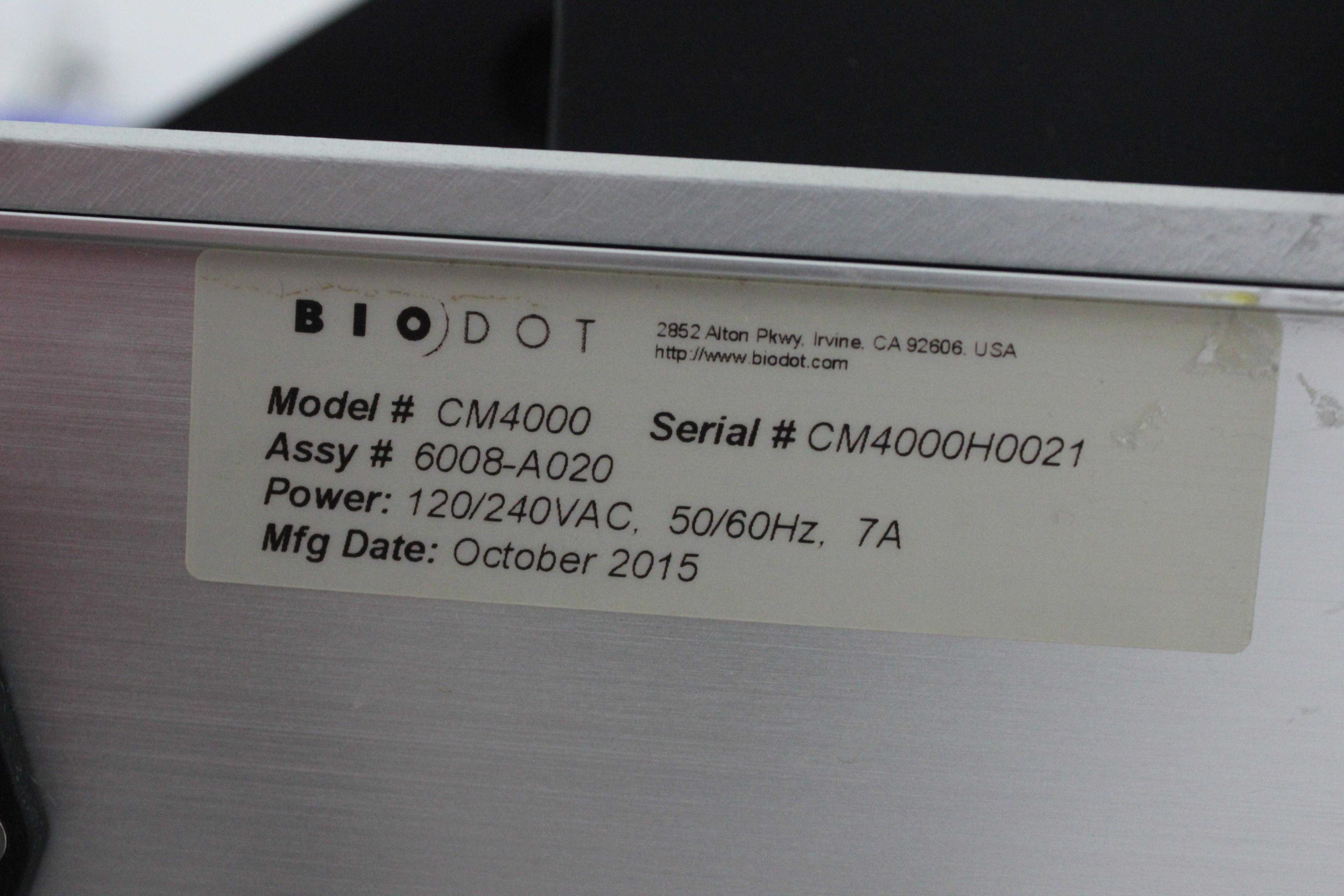 BIODOT CM4000 Automated Cutter for Diagnostic Strip 240 Cuts/Minute US