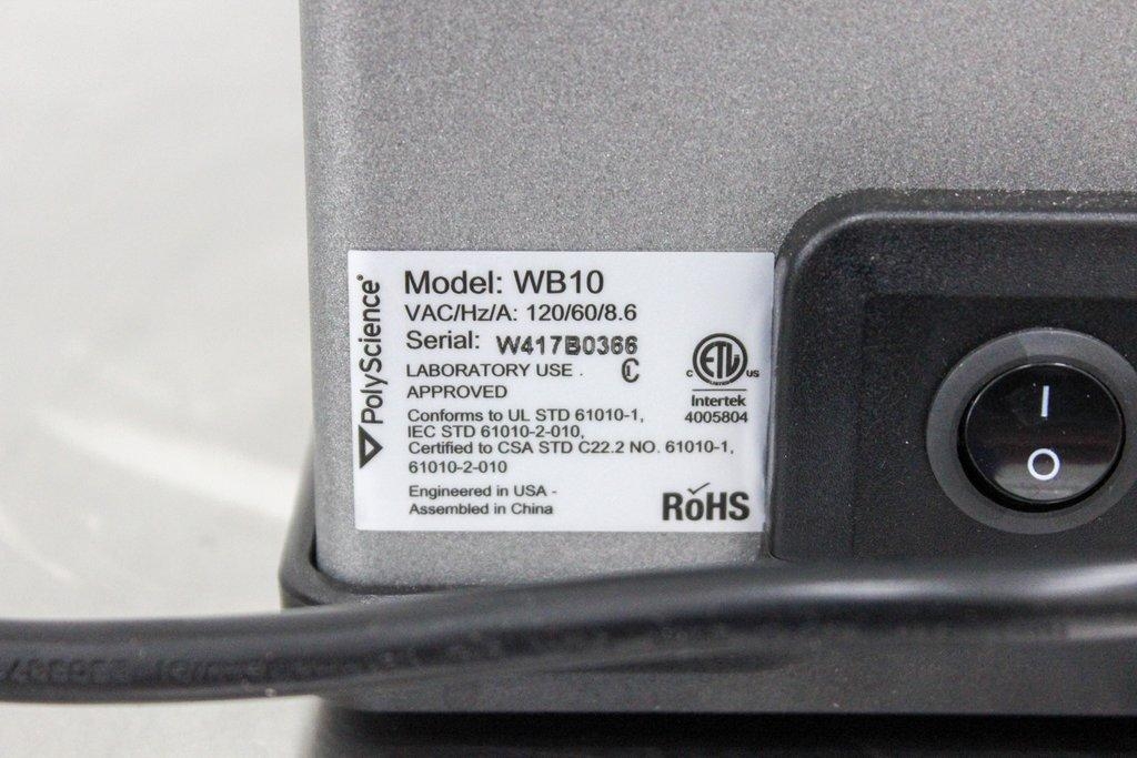 PolyScience WB10 Digital Lab Water Bath 10L Cap Amb+5-99C Stainless Steel