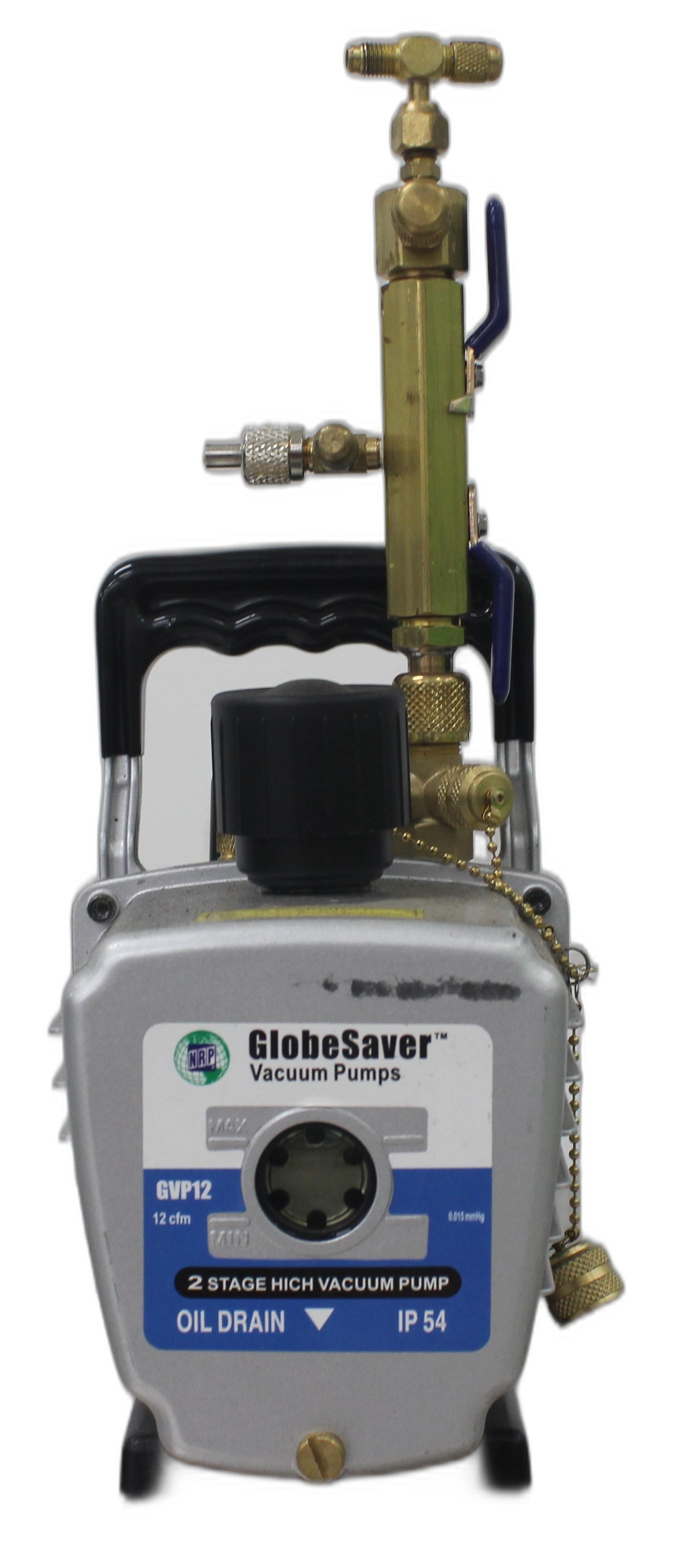 Globe Saver GVP12 Vacuum Pump with Triple Intake & Ergonomic Handle, 12 CFM