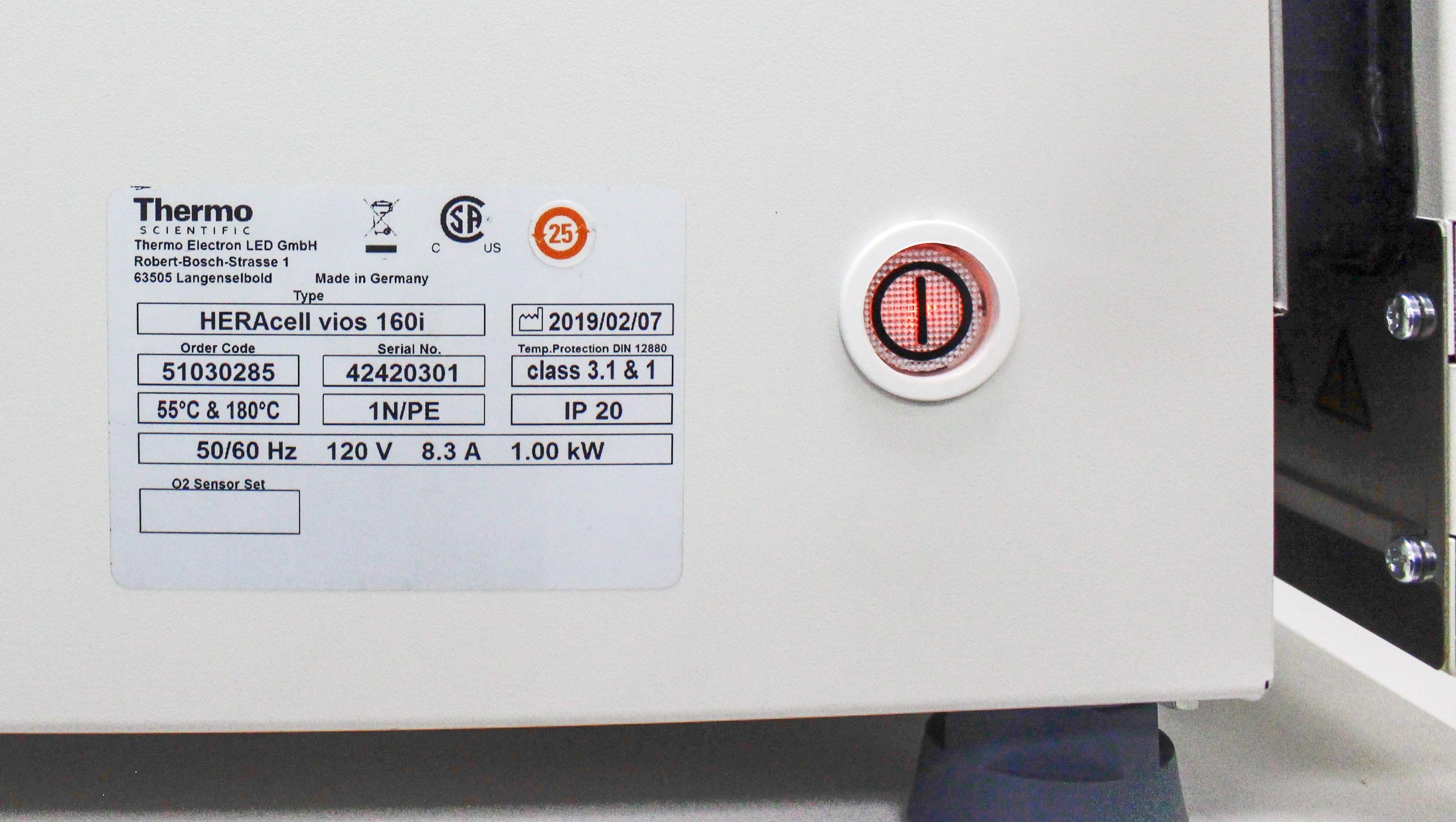 Thermo Scientific HERAcell vios 160i CO2 Incubator 120V 50/60Hz