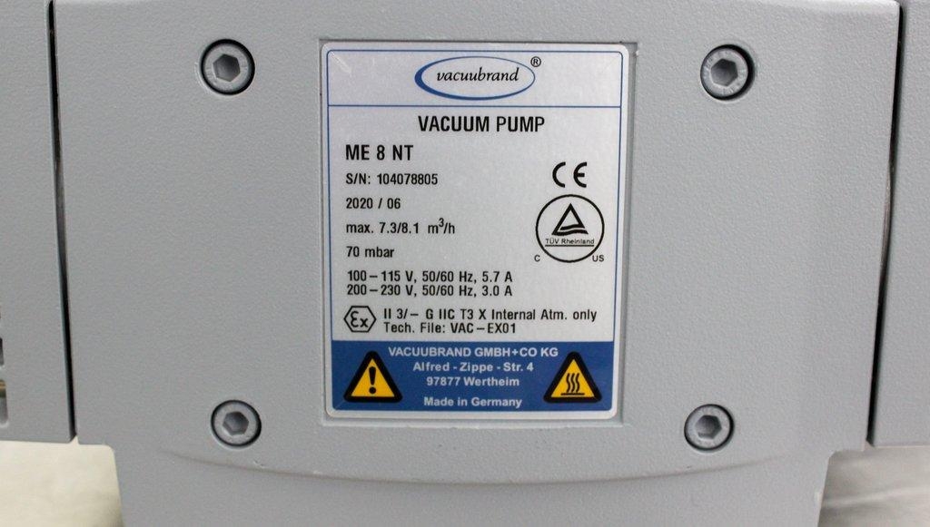 Vacuubrand Me 8 nt Vacuum Pump Diaphragm 100-240V Near-New Excellent Condition