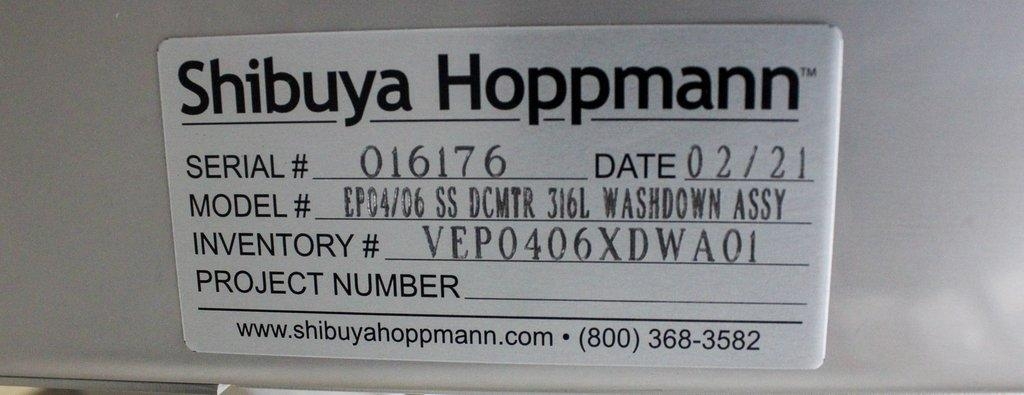 Shibuya Hoppmann EP04/06 Prefeeder Stainless Steel 4-6cuft Up to 35fpm