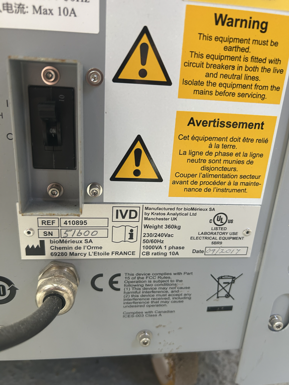 Biomerieux Vitek MS MALDI-TOF Analytical Mass Spec Good 2017 USA