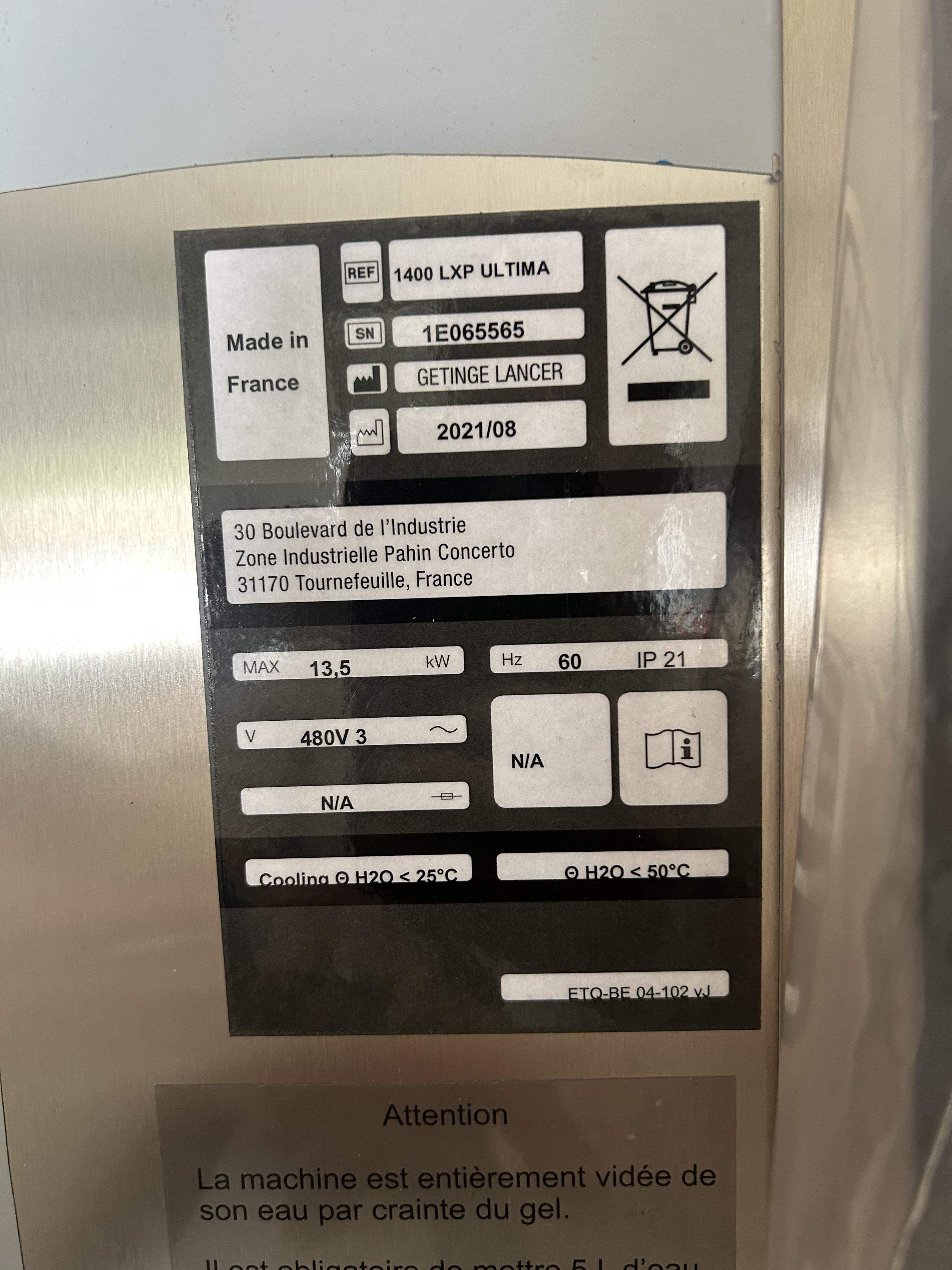 Getinge 1400 LXP Ultima Laboratory Glassware Washer, Dual Drying System