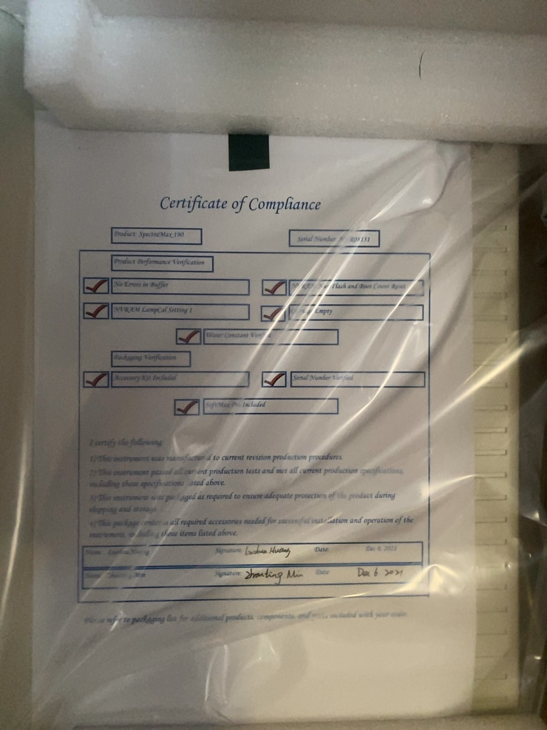 Molecular SpectraMax 190 Microplate UV Vis Absorbance Reader 2nm Bandwidth Turnkey